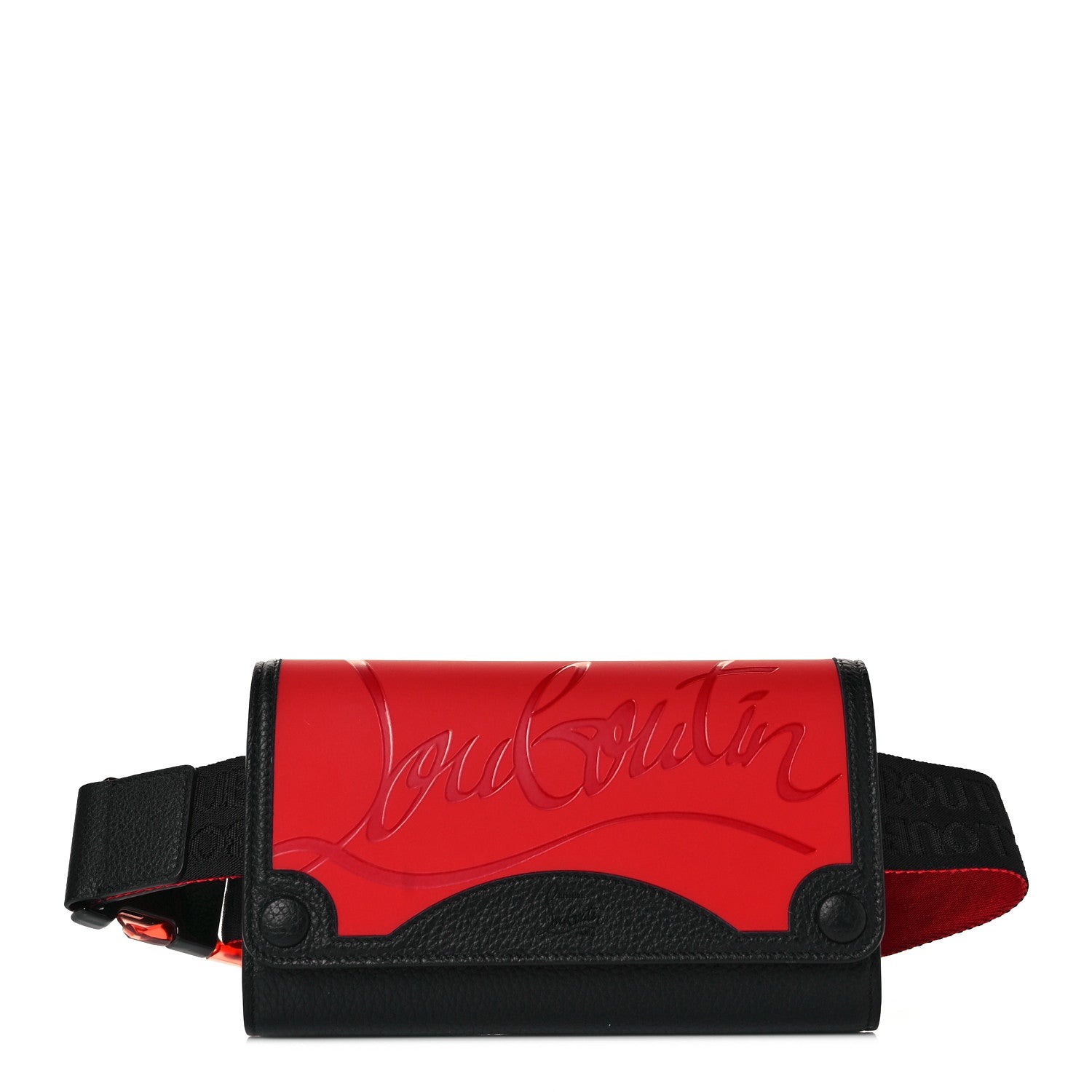 Christian Louboutin Calfskin Gomme Spikes Paloma Crossbody Red 1 of 7