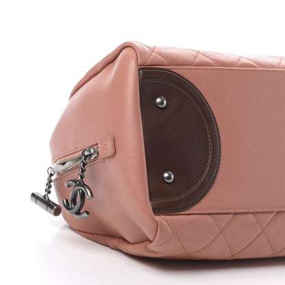 Chanel Calfskin Quilted Country Chic Bowler Pink 9 of 10