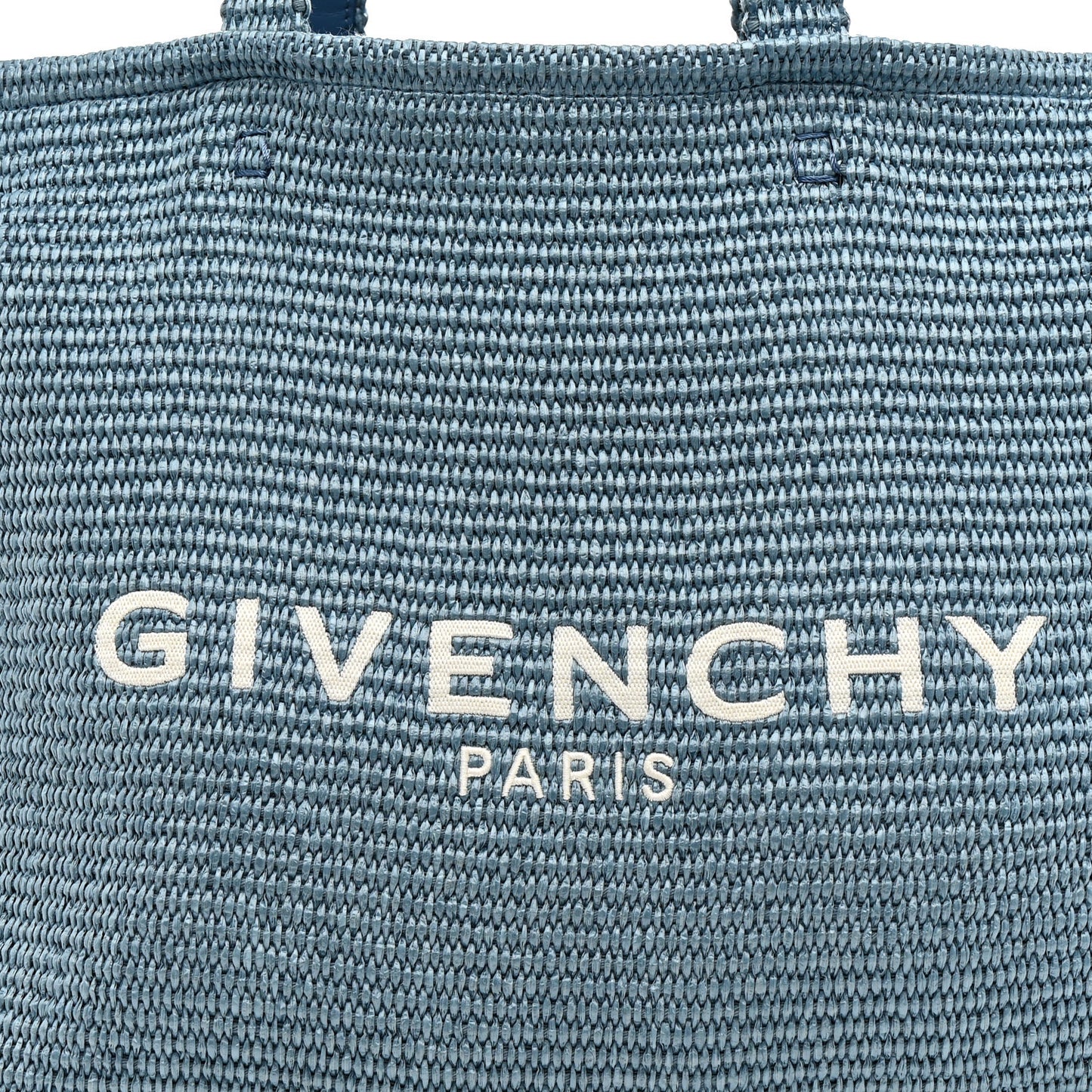 Raffia Large G Shopping Tote Denim Blue