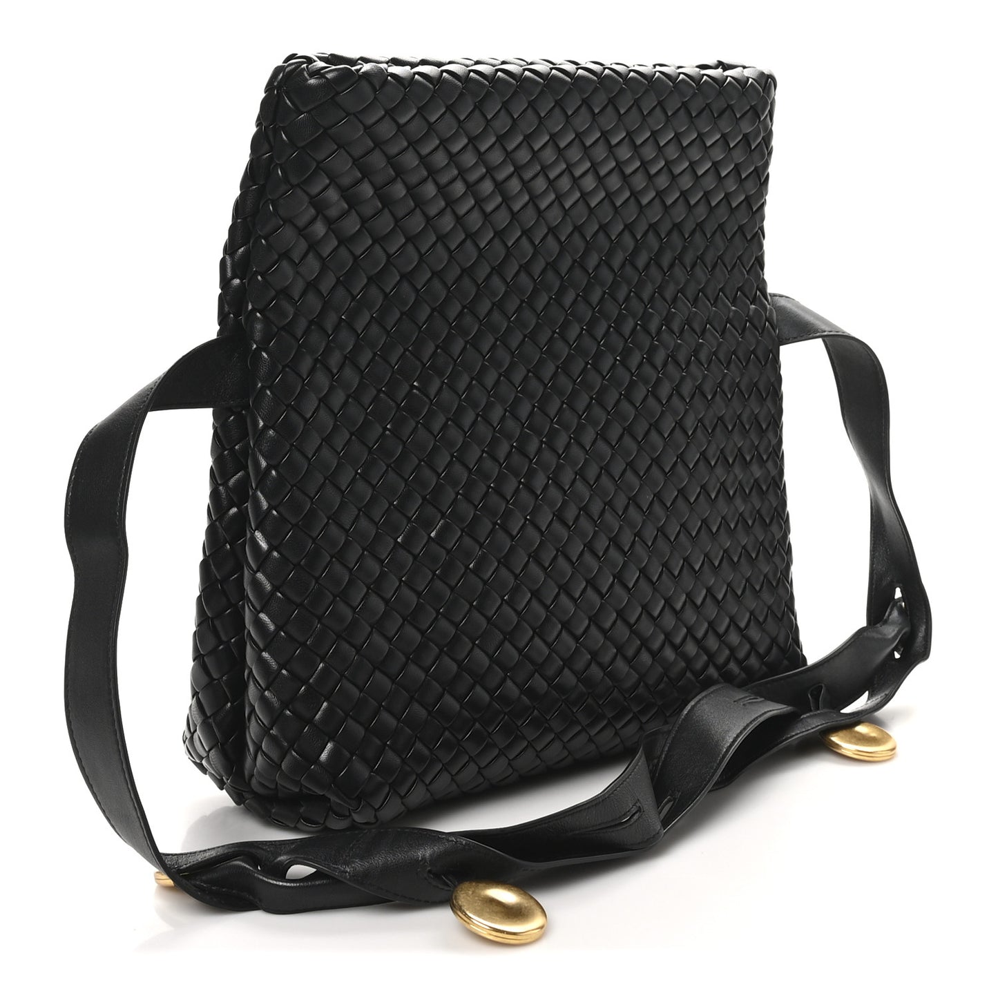 Nappa Intrecciato The Fold Crossbody Black