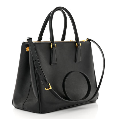 Prada Saffiano Medium Galleria Double Zip Tote Black 3 of 15