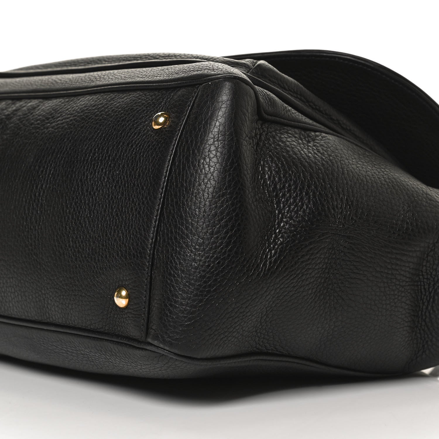 Gucci Pebbled Calfskin Medium 1973 Top Handle Satchel Black 10 of 14