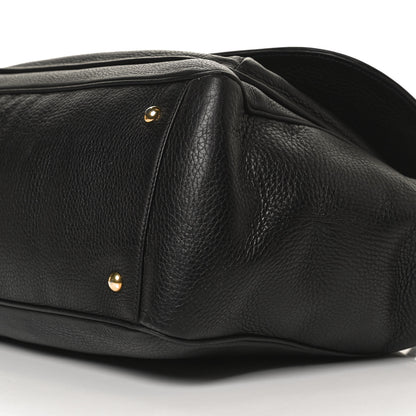 Gucci Pebbled Calfskin Medium 1973 Top Handle Satchel Black 10 of 14