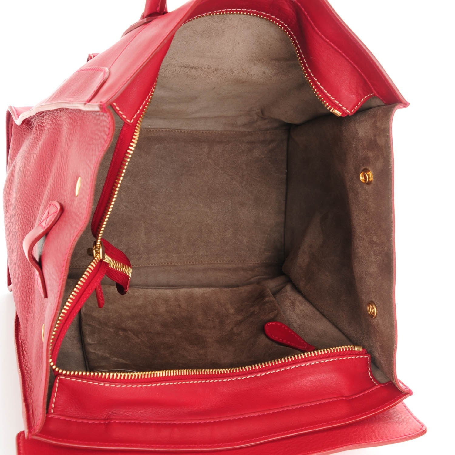 Celine Smooth Calfskin Mini Envelope Luggage Red 6 of 9
