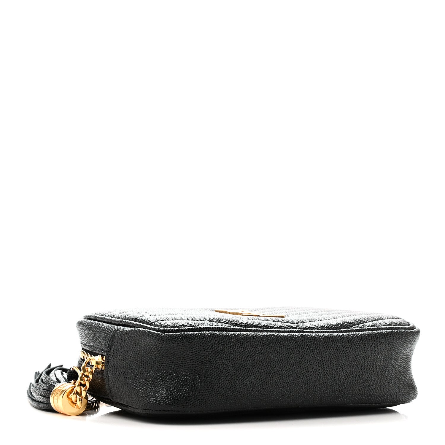 Saint Laurent Grain De Poudre Matelasse Monogram Mini Lou Camera Bag Black 4 of 10