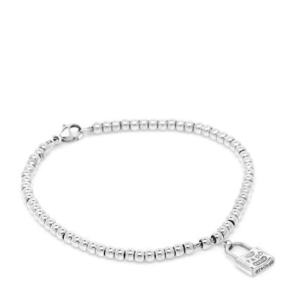 Tiffany Sterling Silver 1837 Lock Charm Bead Bracelet 1 of 5
