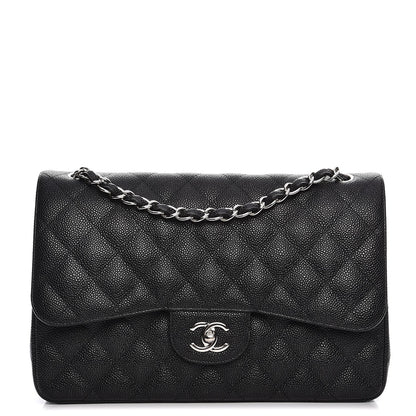 Chanel Caviar Quilted Jumbo Double Flap Black 1 of 8