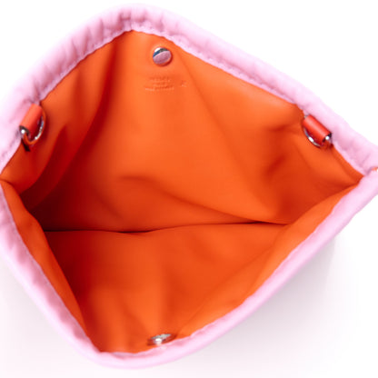 Hermes Milo Lambskin Swift Pilo Pouch Mauve Sylvestre Orange Poppy Bleu De France 5 of 10