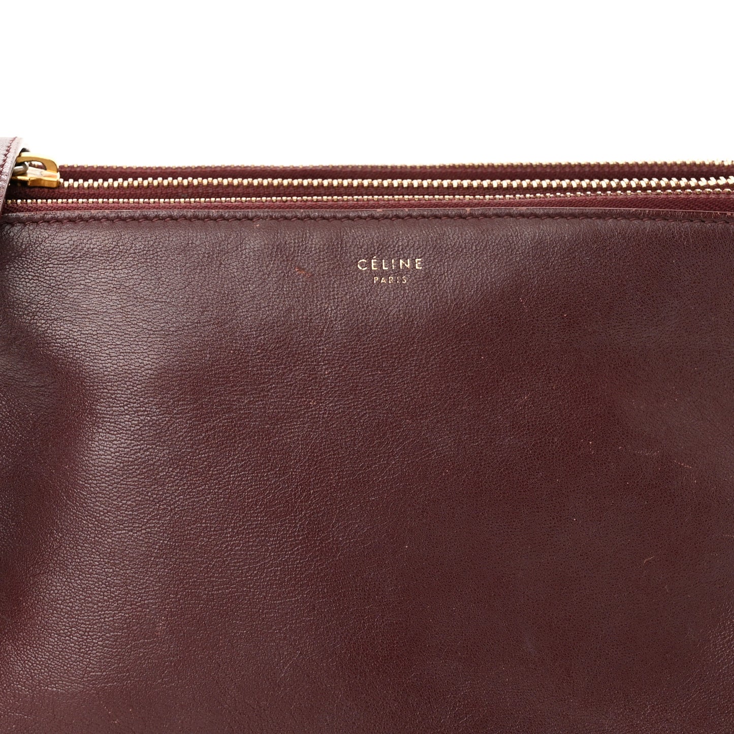 Lambskin Large Trio Crossbody Bag Burgundy