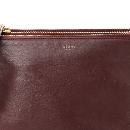 Celine Lambskin Large Trio Crossbody Bag Burgundy 10 of 14