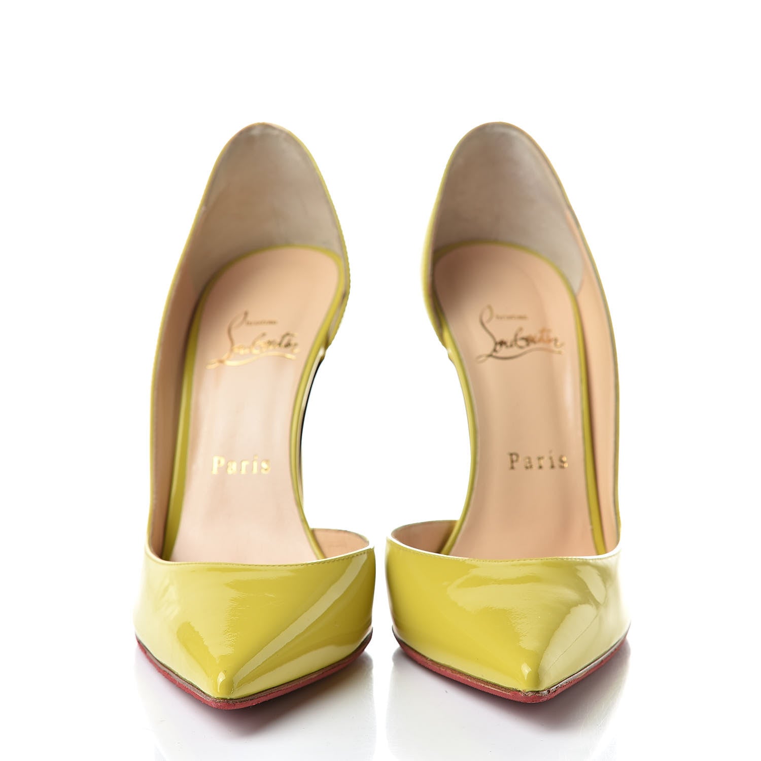 Christian Louboutin Patent Iriza 100 Pumps 37 Mimosa 2 of 11