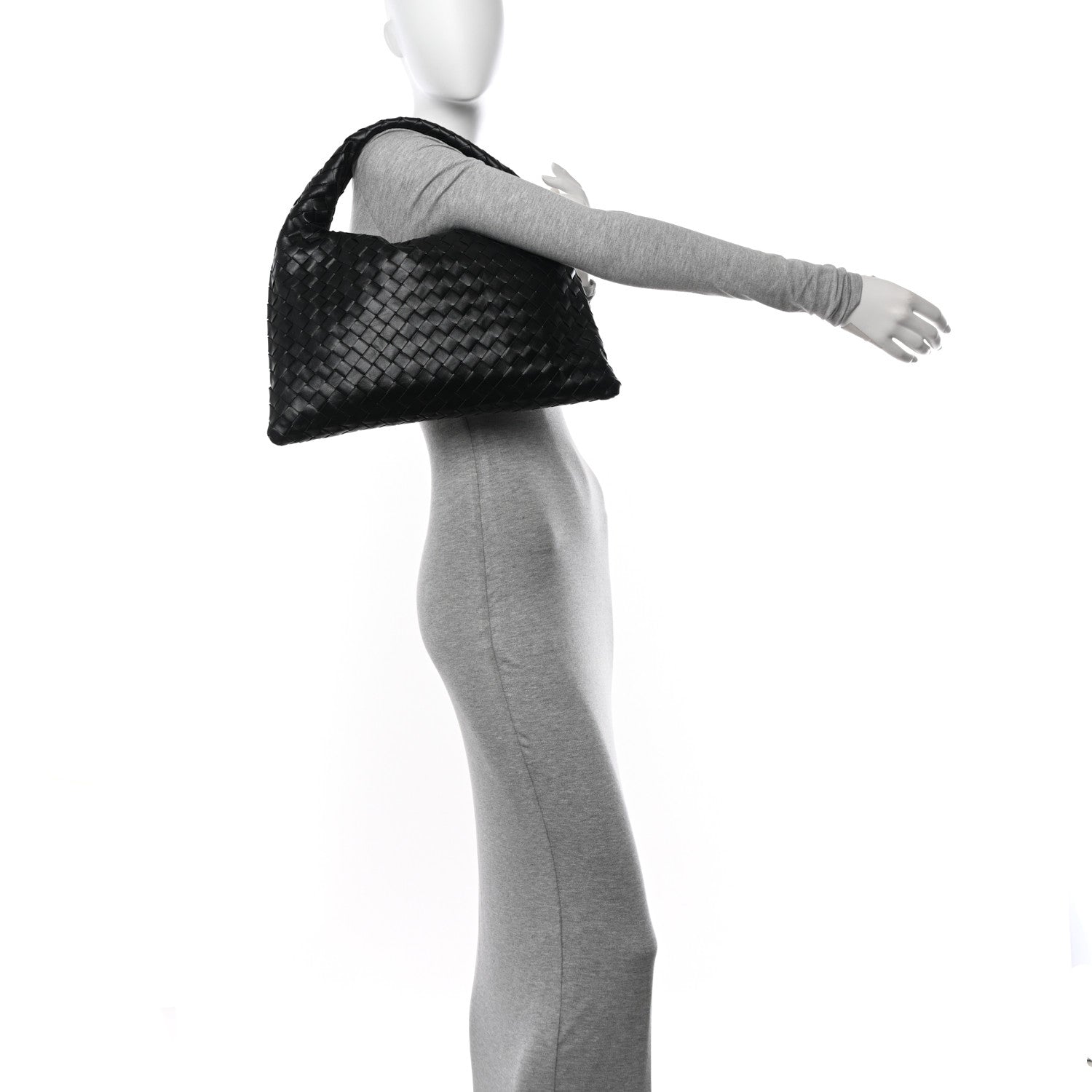 Bottega Veneta Calfskin Intrecciato Small Hop Black 2 of 10