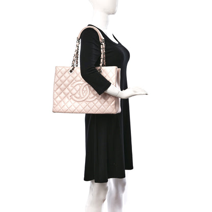 Chanel Caviar Quilted Grand Shopping Tote GST Light Pink 3 of 11