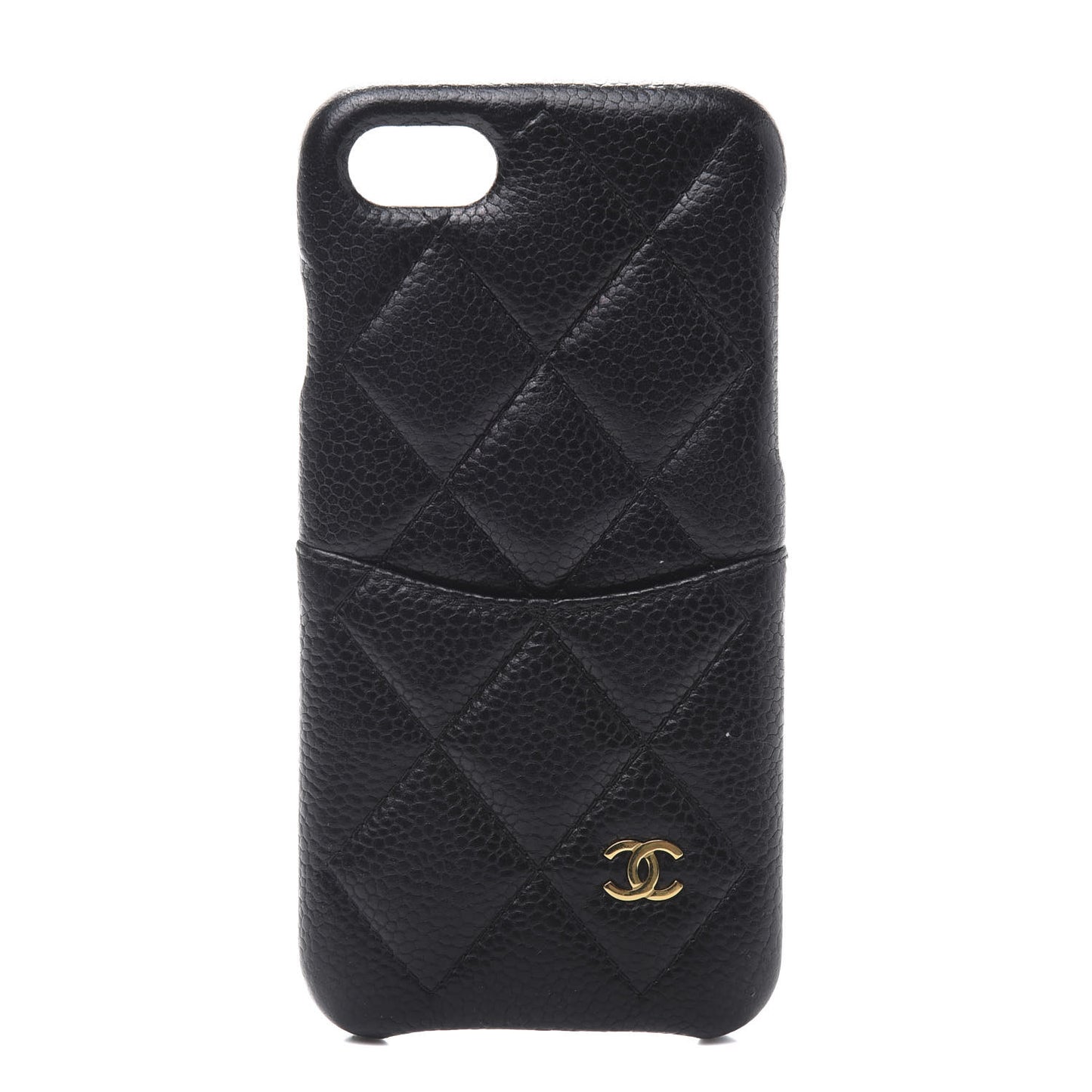 Caviar Quilted iPhone 7/8 Coco Tech Case Black