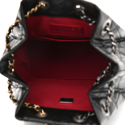 Chanel Aged Calfskin Quilted Small Gabrielle Backpack Black 5 of 11