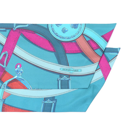 Hermes Silk Cavalcadour Maxi Twilly Canard Fuchsia Brique 4 of 4