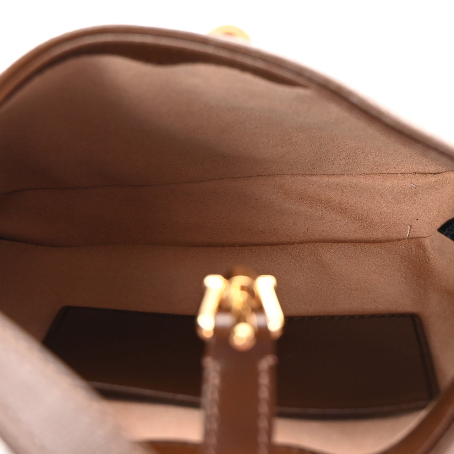 GG Supreme Monogram Azalea Calfskin Web Mini Jackie 1961 Hobo Beige Ebony Brown Sugar