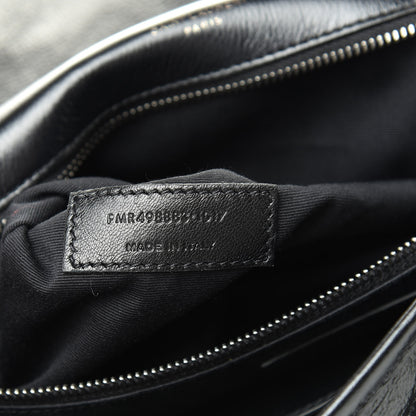 Saint Laurent Crinkled Calfskin Matelasse Monogram Large Niki Chain Satchel Black 8 of 11