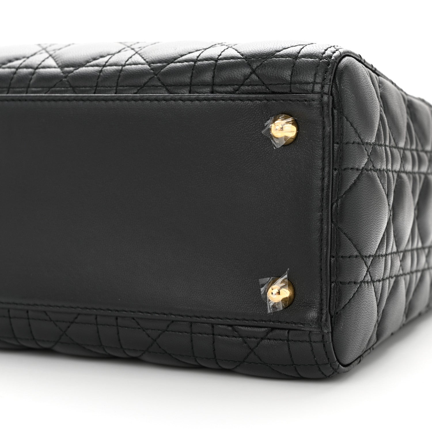 Christian Dior CHRISTIAN DIOR Lambskin Cannage Large Lady Dior Black 10 of 10