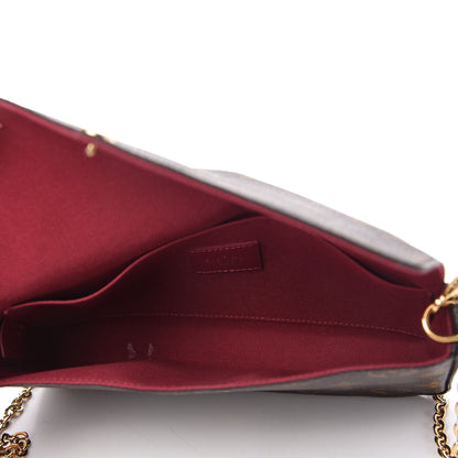 Louis Vuitton Monogram Pochette Felicie Chain Wallet Fuchsia 5 of 11