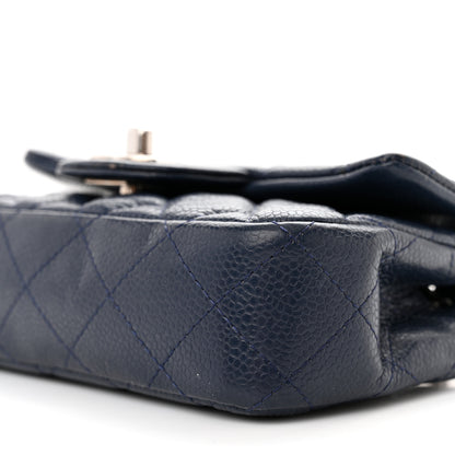 Chanel Caviar Quilted Extra Mini Flap Blue 10 of 12