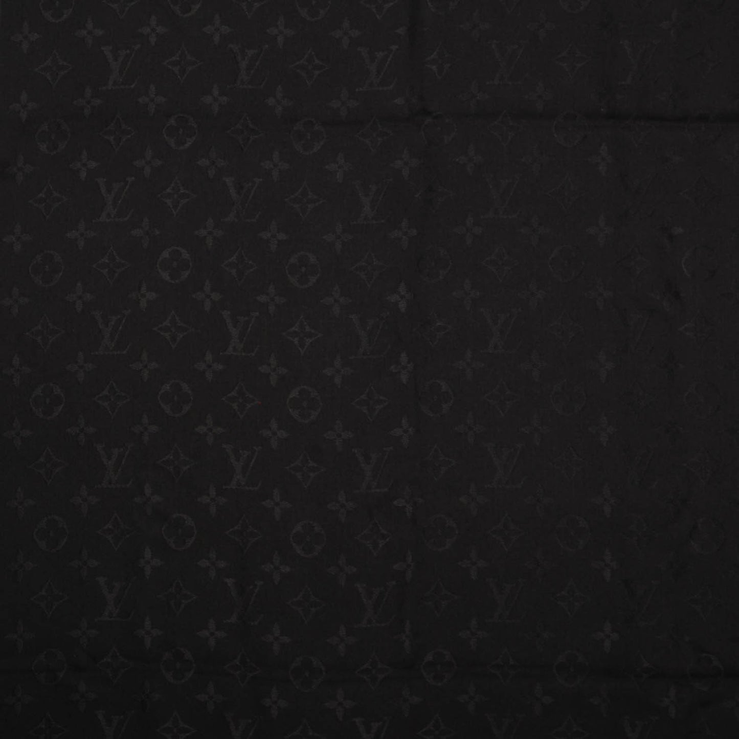 Silk Wool Monogram Shawl Black