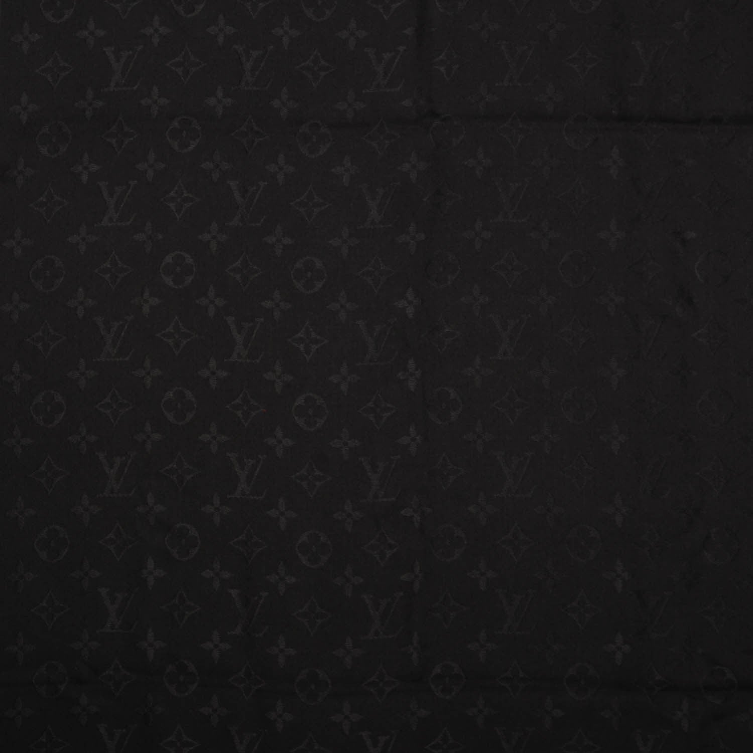Louis Vuitton Silk Wool Monogram Shawl Black 1 of 5