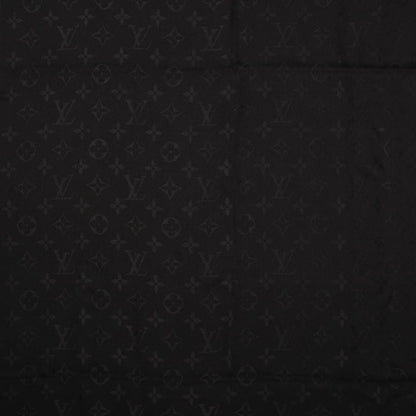 Louis Vuitton Silk Wool Monogram Shawl Black 1 of 5