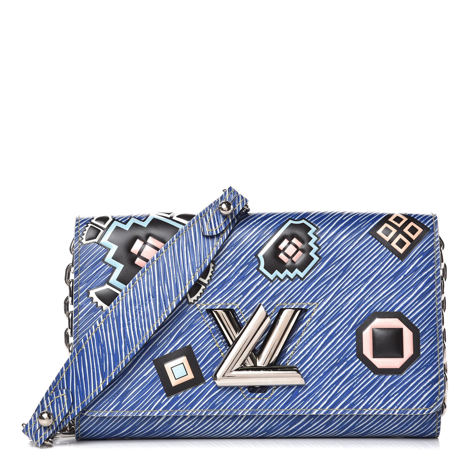 Louis Vuitton Epi Azteque Twist Chain Wallet Denim Light 1 of 12