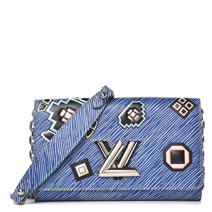 Louis Vuitton Epi Azteque Twist Chain Wallet Denim Light 1 of 12