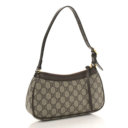 Gucci GG Supreme Monogram Textured Dollar Calfskin Small Ophidia Hobo Beige Ebony New Acero 3 of 8