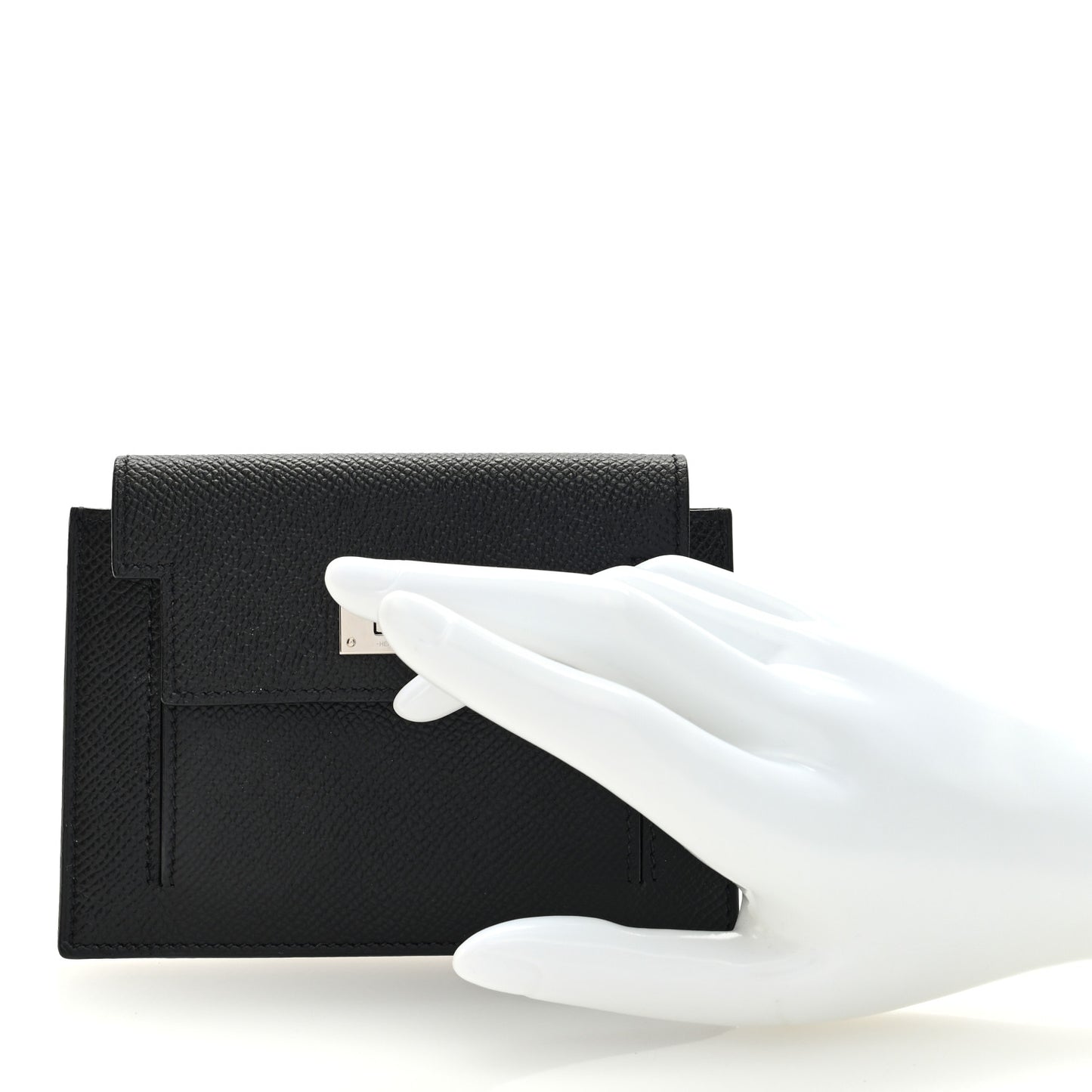 Epsom Kelly Pocket Compact Wallet Black