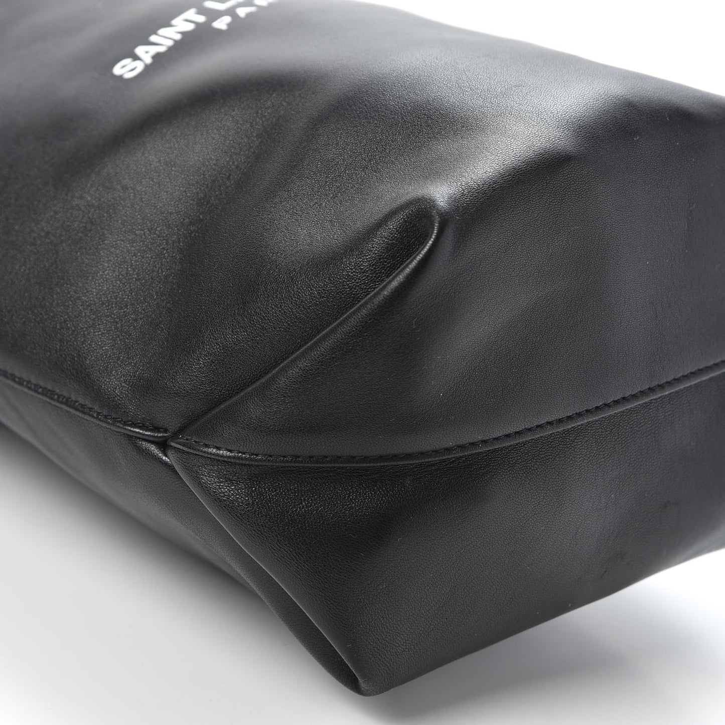 Lambskin Small Teddy Bucket Bag Black