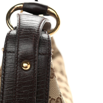Gucci Monogram Medium Horsebit Chain Hobo Dark Brown 14 of 18