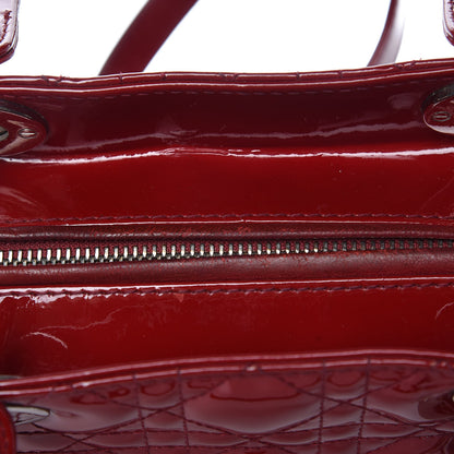 Christian Dior Patent Cannage Medium Lady Dior Red 12 of 16