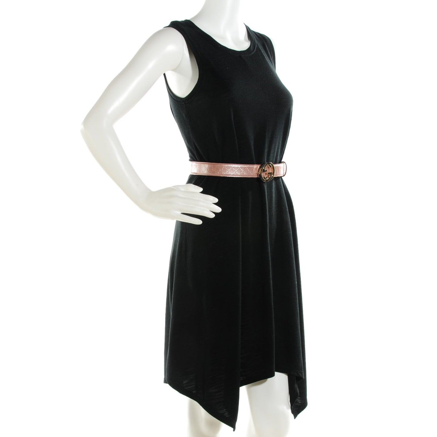 Metallic Microguccissima Interlocking G Belt Black 90 36 Pink