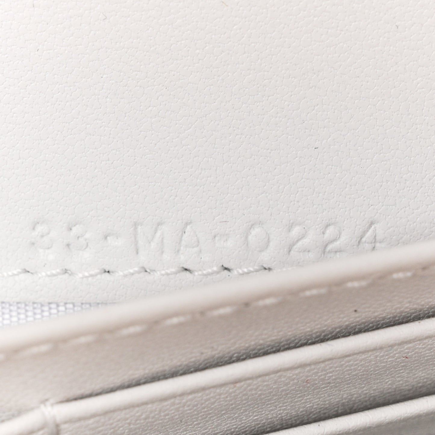 Calfskin Caro Freesia Long Wallet White Multicolor