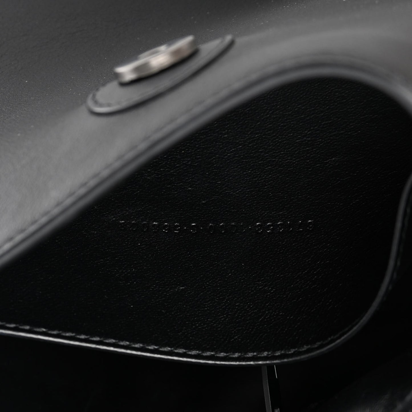 Semi Shiny Smooth Calfskin Monochrome Small Downtown Shoulder Bag Black