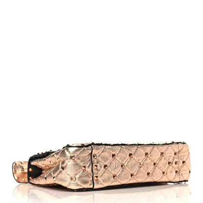 Valentino Garavani Metallic Nappa Medium Rockstud Spike Shoulder Bag Rame 3 of 7
