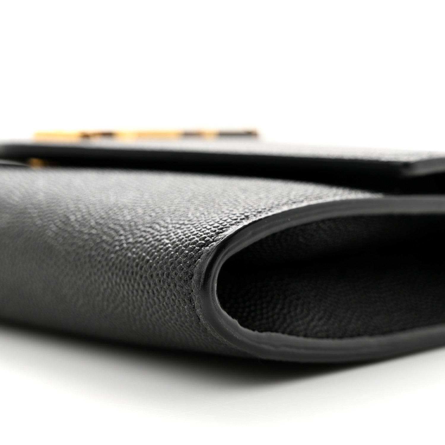 Saint Laurent Grain de Poudre Uptown Chain Wallet Black 10 of 12
