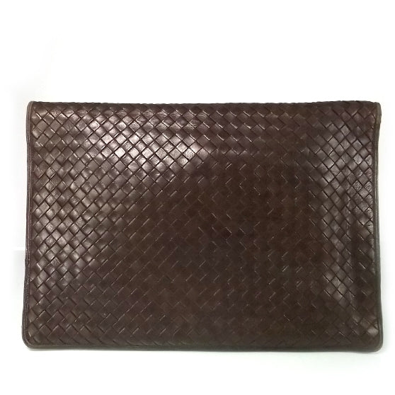 Bottega Veneta Vintage Woven Leather Portfolio Ebano 1 of 7