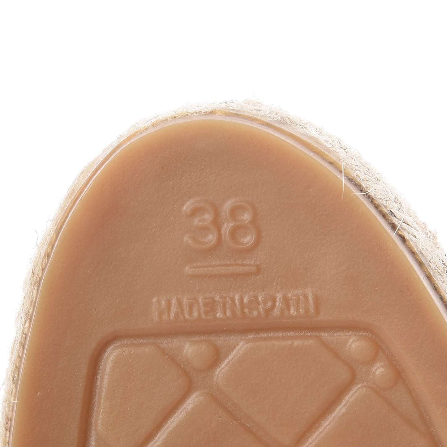 Lambskin CC Espadrilles 38 Beige Black