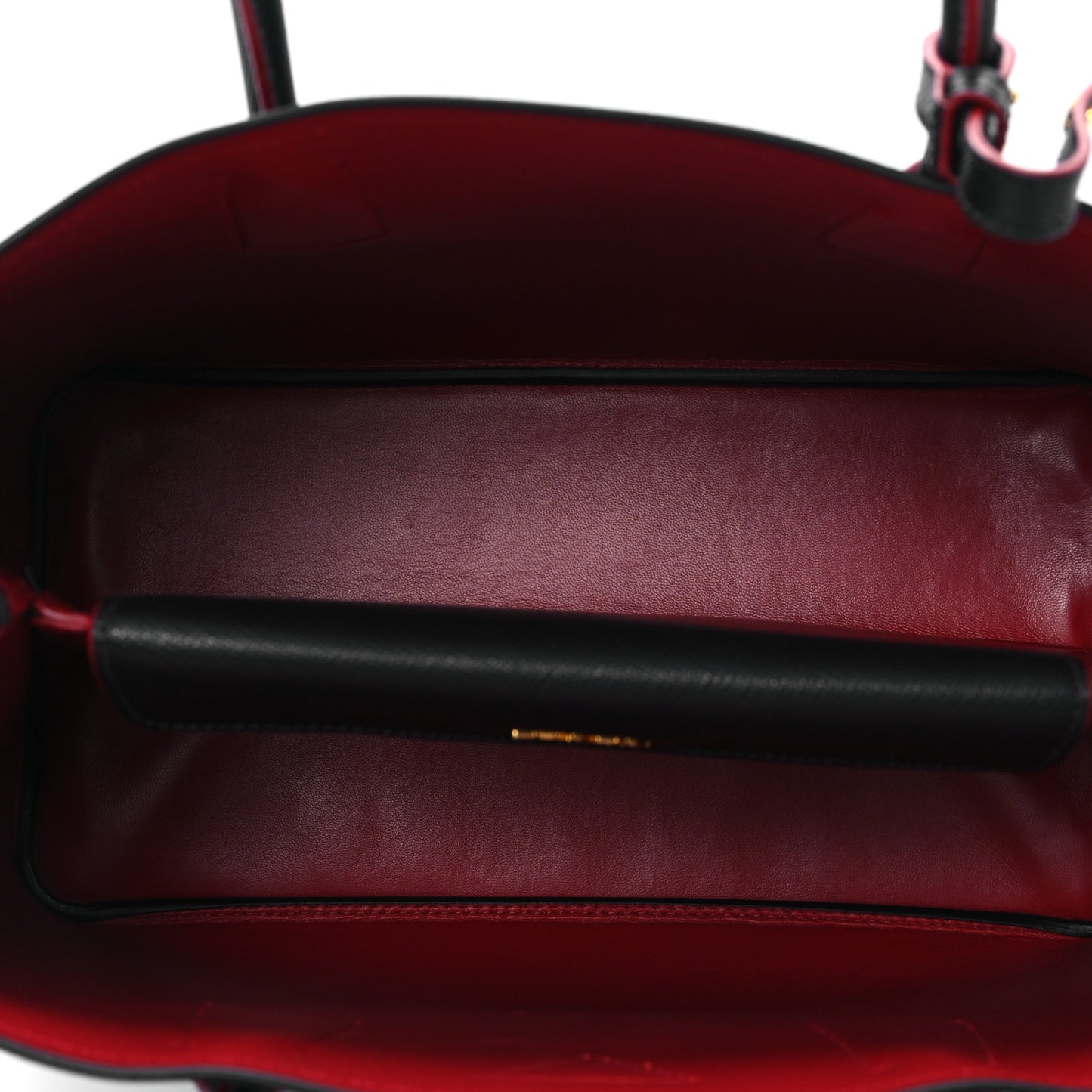 Saffiano Cuir Large Double Bag Black Fuoco