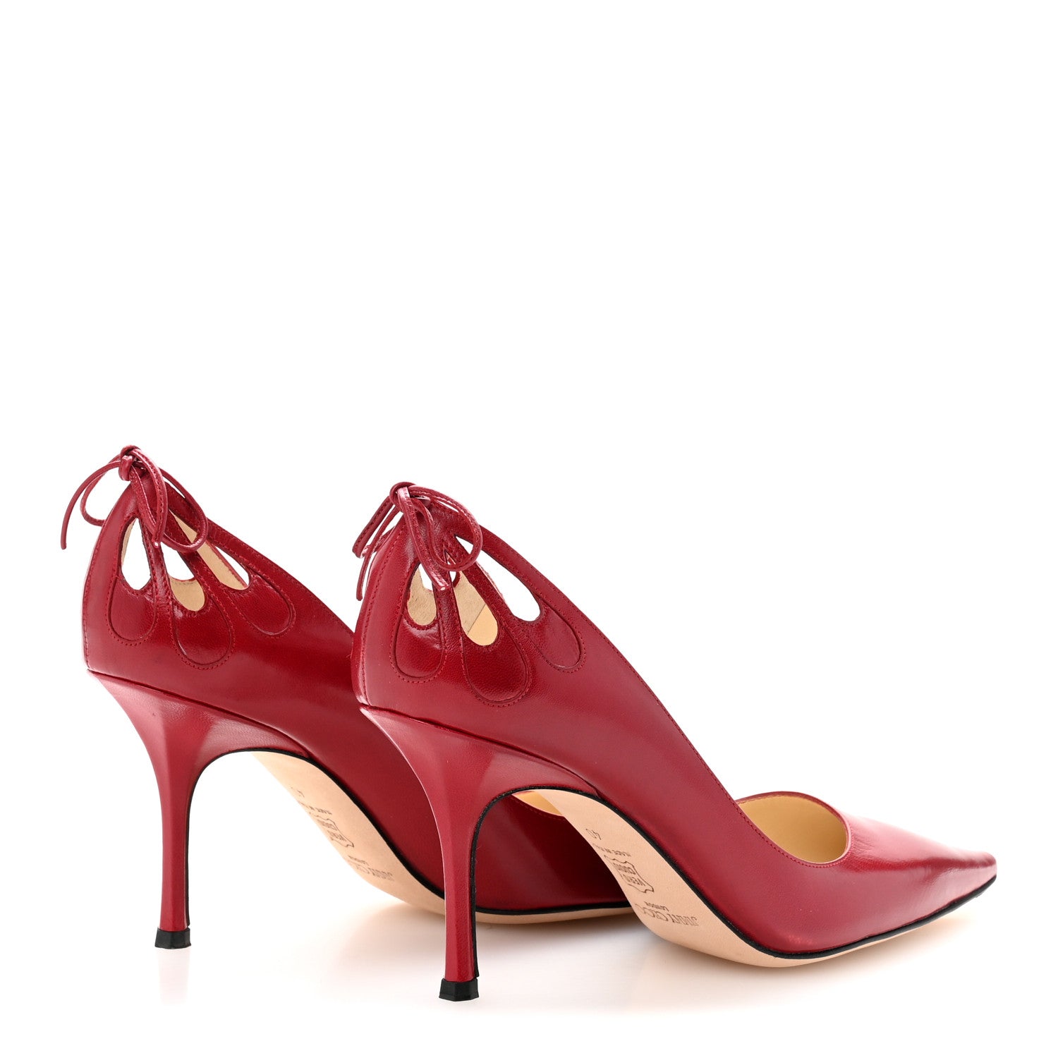 Jimmy Choo Calfskin Anouk 100 Pumps 40 Red 5 of 9