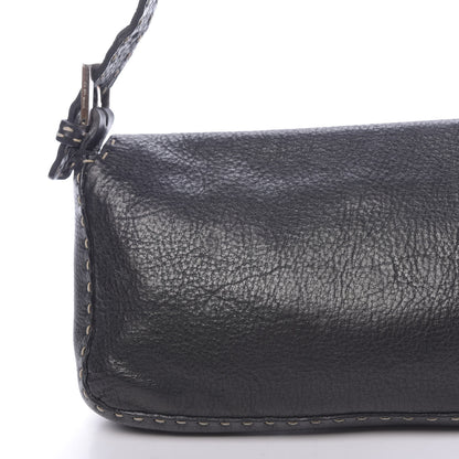 Fendi Calfskin Romano Selleria Baguette Black 10 of 11