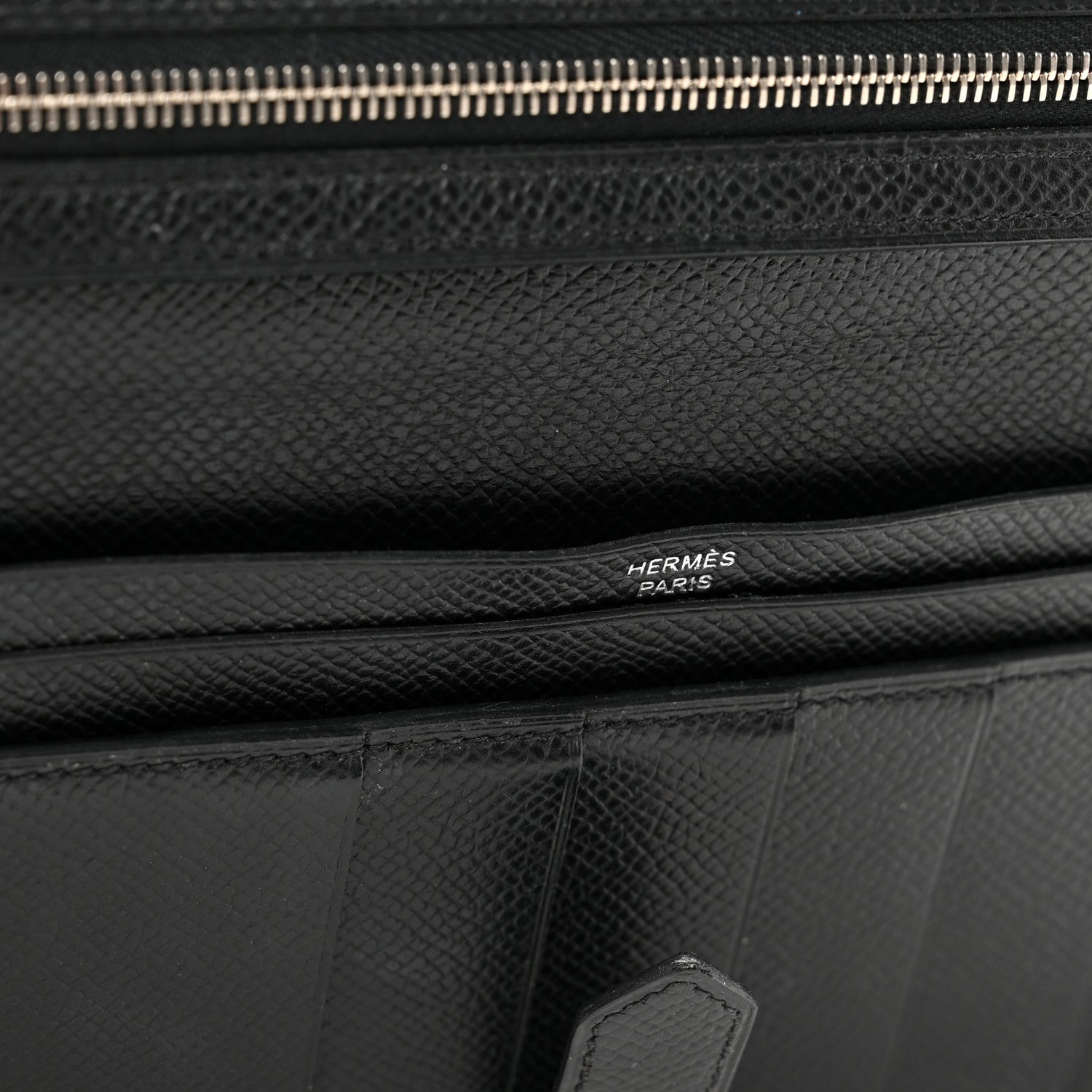 Hermes Epsom Bearn Gusset Wallet Black 11 of 11