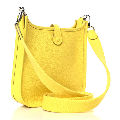 Hermes Taurillon Clemence Evelyne TPM Lime 3 of 10