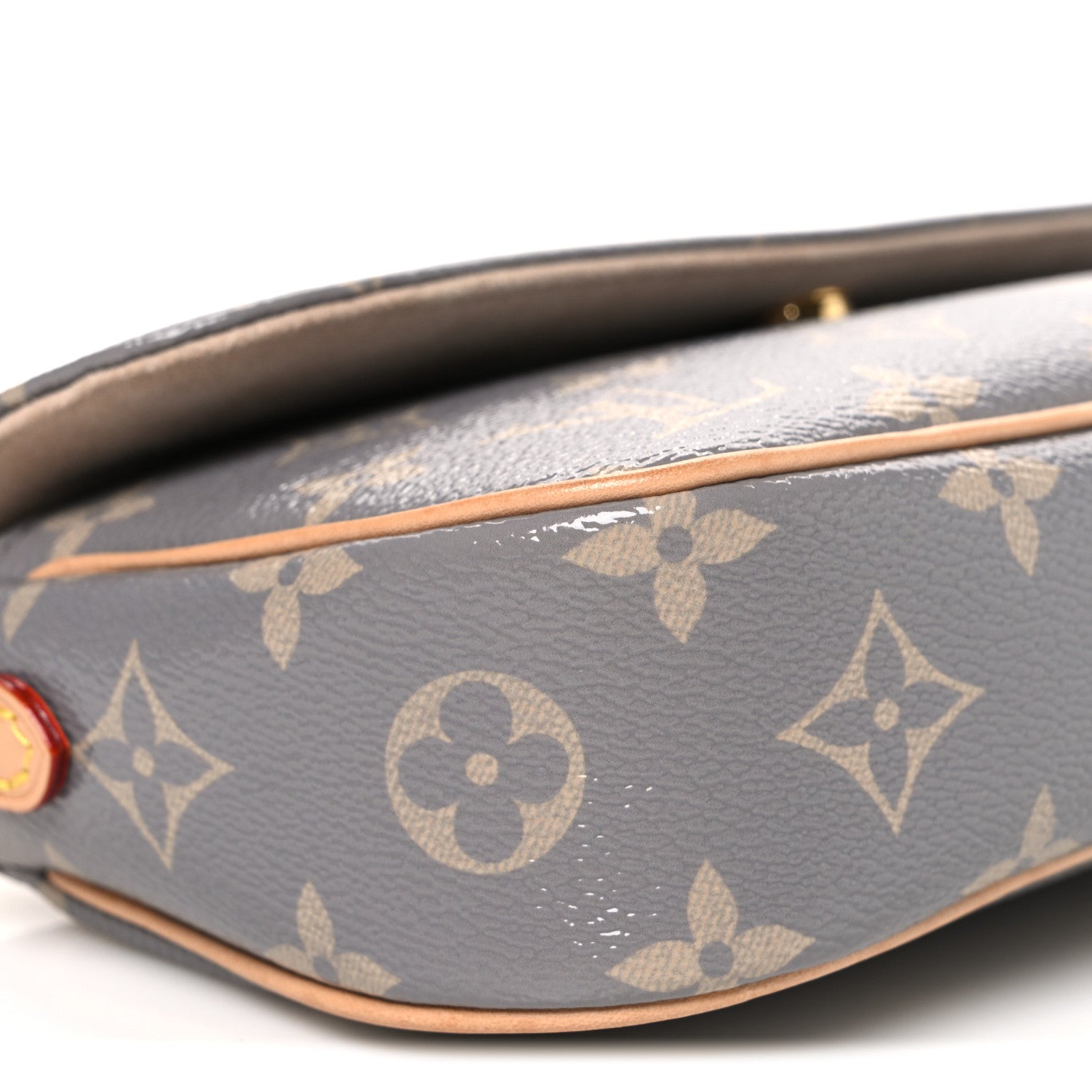Louis Vuitton グレー イエローポーチ Louis Vuitton グレー イエローポーチ Louis Vuitton イエローレザー
