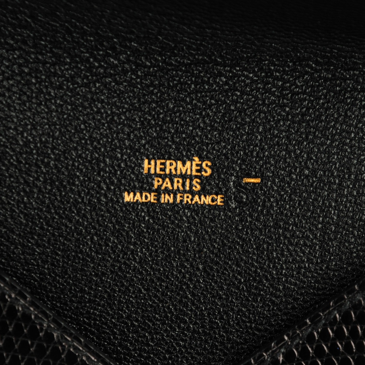 Hermes Lizard Niloticus Envelope Pouch GM Black 6 of 6