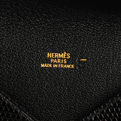 Hermes Lizard Niloticus Envelope Pouch GM Black 6 of 6